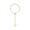 Collier en acier inoxydable plaqué or 18 carats avec pendentif cadenas et clé - Cadenas Coeur Doré-6MM