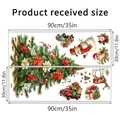 Detail van kerstmuurstickers met patronen van sneeuwpoppen en vintage vrachtwagens - 30*90CMx2 Vellen In Gezakt Verpakking
