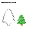 Cortador de galletas de acero inoxidable con forma de árbol de Navidad, 6x7,5 cm - Acero inoxidable / Cortador de Galletas Árbol de Navidad