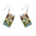 Double-sided acrylic tarot card earrings featuring the Temperance card design - Temperance-C110