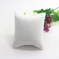 White velvet jewelry display pillow for watch and bracelet storage and presentation - White Bead Velvet 10x10