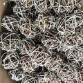 Bulk mixed natural wood and white woven wicker decorative balls in a storage box - Rattan Ball / 5cm / Brushed White