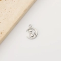 Detailed silver crescent moon and cat pendant made of stainless steel for DIY jewelry - Moon Cat Shape (5#) / Silver