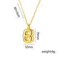 Detailed size parameters for 18K gold plated letter B balloon pendant necklace - Letter B