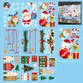 Detalle de 9 hojas de pegatinas navideñas con Papá Noel, renos y copos de nieve - Juego de 9 Hojas (77 Patrones) / Tema de Navidad Multicolor