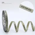 1cm bean green ribbed ribbon with Just For You print for cake gift wrapping and crafts - 1CM Grosgrain Ribbon [Matcha Green just] 40 Yards