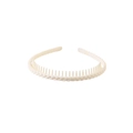 Serre-tête blanc ivoire mat avec texture tressée et dents intérieures pour maintien - Style Tressé Blanc Crémeux (172)