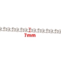 Détail d'une chaîne en acier inoxydable argenté de 7mm avec maillons en étoile - Chaîne Étoile Ajourée à la Main(B9999)