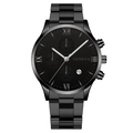 Black Dial Silver Hands Black Band (Fork End)