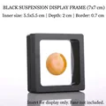 Black PE film suspension jewelry display box 7x7cm for rings and pins with soft reflection - Gift Box Black