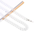 Transparente Brillenlkette aus Acryl mit Metallkarabinerhaken und Gummiringen - Transparent