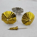 Sparkling gold and silver paper cocktail umbrellas for tropical drink decoration - 10cm Gold Foil Umbrella Pick
