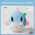 Blue dolphin plush electric ball toy for puppies with soft waffle fabric texture - Blue Dolphin
