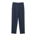 Women's high waist straight leg dress pants in dark blue casual professional style - XS / Gray