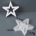 3D ster siliconen mal voor DIY hars ambachten, 8,4 cm diameter stervormig gereedschap - Ster-Middel