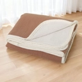 Soft earth-tone quilted baby blanket with warm wood floor and morning sunlight - 100*120CM / Tan (Style 2)