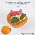 Realistic artificial fruit tart model with strawberry and pineapple toppings, 7.3cm diameter - Mango Strawberry Tart - Model Style