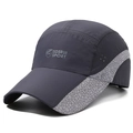 Gorra de béisbol gris oscuro de secado rápido con ventilación por corte láser - Ajustable / gris oscuro