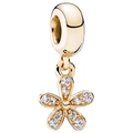 Golden flower charm with sparkling crystals for DIY bracelets and necklaces jewelry - 020-Sunflower Charm