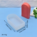 Detailansicht der 2# Silikonform Bogen mit Abmessungen 13,4x7,5x3,2cm für DIY-Seifenbau - 2#(13.4x7.5x3.2cm)