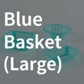 Grote blauwe plastic miniatuur keukenmand voor poppenhuis met afvoergaten, willekeurig - Groot / Hemelsblauw