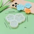 Silikonform mit 3 Blumen für DIY Fondant Kuchenbacken und Aromastein-Herstellung - Dreifacher Blumen-Stil (1)