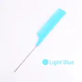 Pettine a coda celeste professionale con manico in acciaio per acconciature - Azzurro