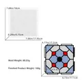 Detailed silicone mold and finished panel for DIY geometric lampshade with snowflake patterns - D5953-2 Lamp Shade Side Plate Mold