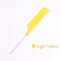Pettine professionale con coda in metallo colore giallo chiaro per acconciatura capelli - Giallo
