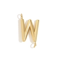 18K gold plated stainless steel letter W charm pendant for personalized DIY jewelry - Letter W / Gold