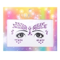 Self-adhesive purple acrylic face and body jewels in drop and round shapes for kids - Style DE-1-3 / Purple
