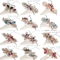 Lot de 12 barrettes à cheveux en cristal avec motifs papillons et nœuds variés - Lot de 12 Mixte No.1