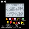 Silikonform für Buchstaben und Zahlen im Pixel-Stil für DIY-Bastelprojekte - 2# Pixel Alphabet Zahlen (B898) / Transparent