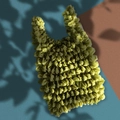 Green bubble magic bag with telescopic pleats and large capacity in high-quality fabric - Avocado Green