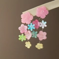 Sweet colorful flower cluster earrings with vibrant resin beads and floral petals - 1# Multi-color Flower Cluster Long Style (WE2593)