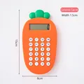 Cute carrot shaped calculator in bright orange with green leaves for office and school - Orange