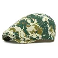 Strohgewebte Schiebermütze für Damen und Herren mit grünem Digital-Camouflage-Muster - Tintenblaues Pythonmuster