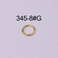 316L roestvrijstalen gouden segmentring met piramide textuur voor neus of oor - 8mm Goud