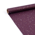 Burgundy white kraft gift wrap roll with gold and silver splatter foil texture - Gold Speckled Purple