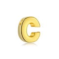 Collana in argento S925 con ciondolo a cuore lettera C dorata su bianco - Ciondolo con iniziale / Oro (C)