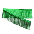 Shiny bright green tinsel foil fringe curtain for birthday party backdrop decoration - Green