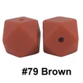 Perline in silicone ottagonali marrone #79 per massaggiagengive e fai-da-te - Tan Marroncino