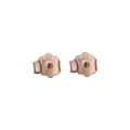 Pair of rose gold S925 sterling silver earring backs with detailed hallmark engravings - Earring Backs / Rose Gold
