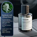 Gardenia scented 160ml car essential oil diffuser with black textured vent lid - Luxury Grey - Gardenia Beauty