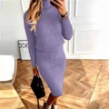 Detail shot of lilac knit two-piece set featuring vertical ribbed texture and high-neck style - 3XL / Light Purple
