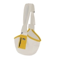 Borsa da trasporto per animali in tela color crema con tracolla in rete traspirante - Beige