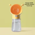 Gourde portable 565ml pour chien design abeille orange avec abreuvoir et bouton jaune - 565ml / Jaune