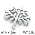 Ciondolo albero della vita in acciaio inossidabile argento lucido da 14x13mm - Albero Extra Piccolo-Argento (KLJ5567-Z)