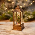 Farol vintage cepillado en oro (Árbol de Navidad) / Estilo sin agua