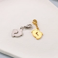 Creative stainless steel foot-shaped charms in gold and silver with lobster clasps - Footprint